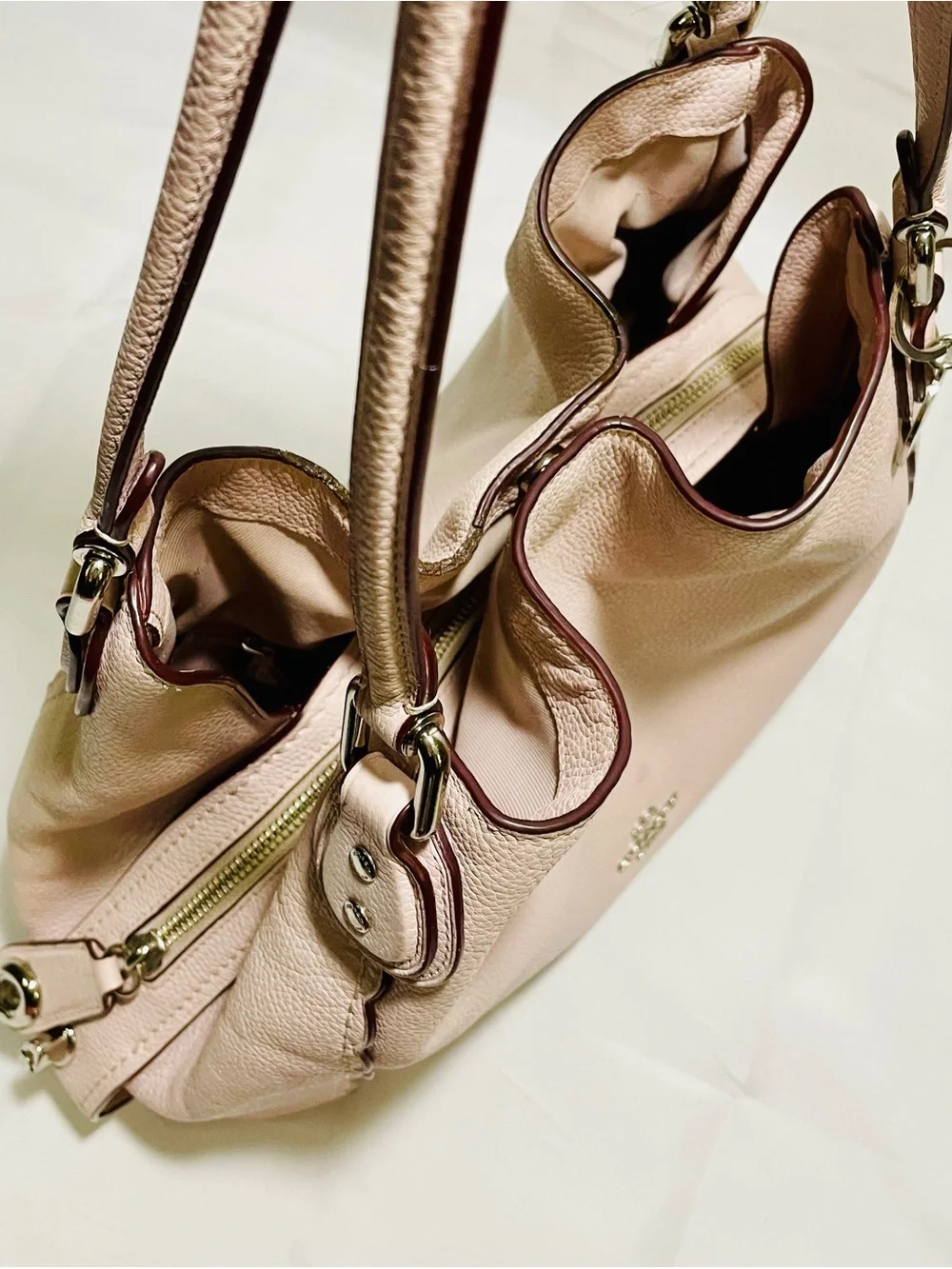 Coach Edie 31 Shoulder Bag with Scalloped Detail & Metal Hangtag